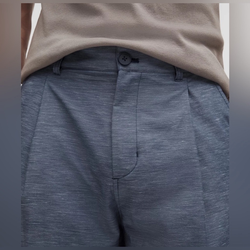 NWT LuluLinen Pleated Trouser Regular- Club Blue - Picture 4 of 11